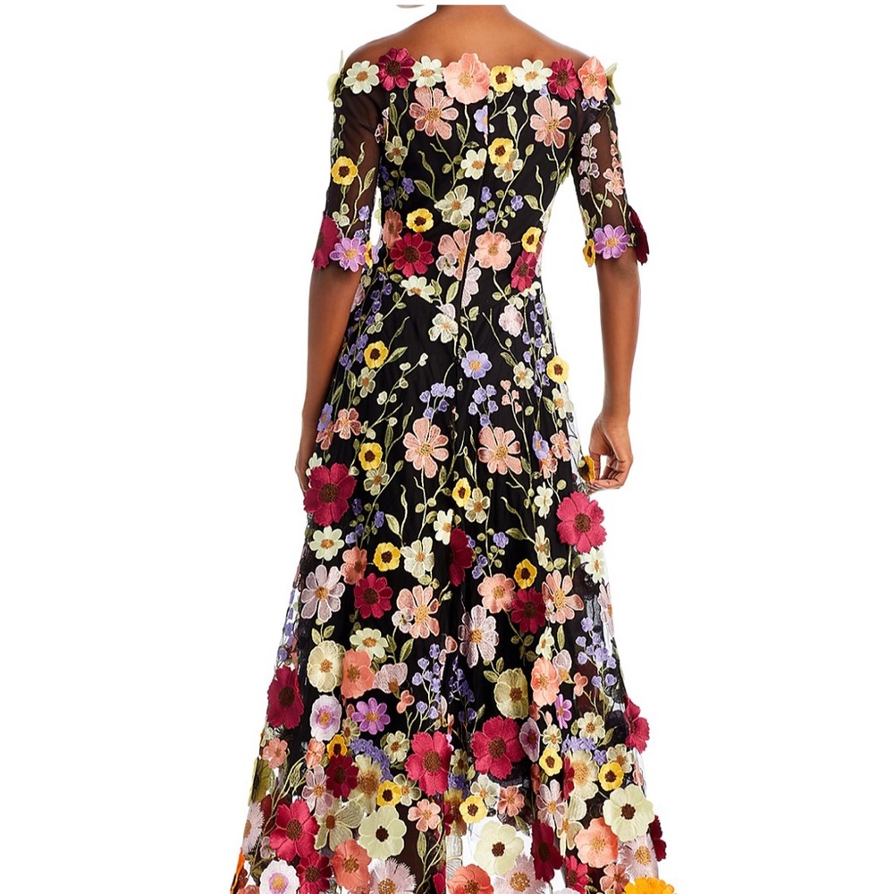 Mother of the groom Dress. Teri Jon
  Asymmetrical Off-Shoulder
